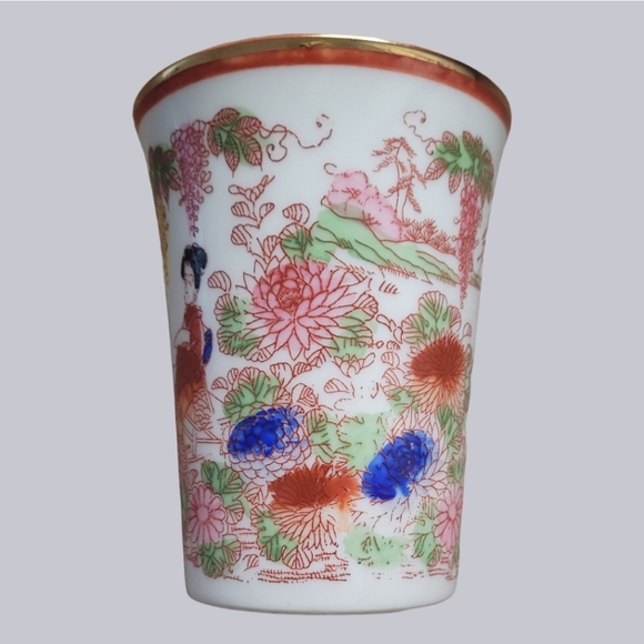Vintage Geisha Girl's Porcelain Cup - Picture 2 of 12